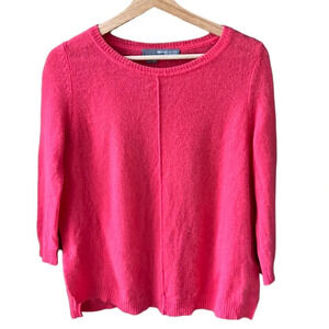 360 Sweater Women’s 100% Cashmere Coral Sweater Open Sides. Size Small